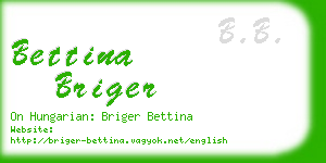 bettina briger business card